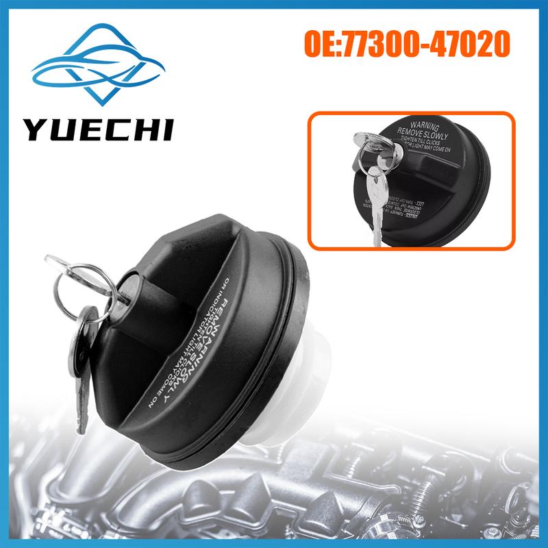 77300-47020 Gas Cap Locking Gas Fuel Tank Cap W/Keys for Chevy Toyota Tacoma Ford Nissan Honda GMC Infiniti Mazda Buick Cadillac