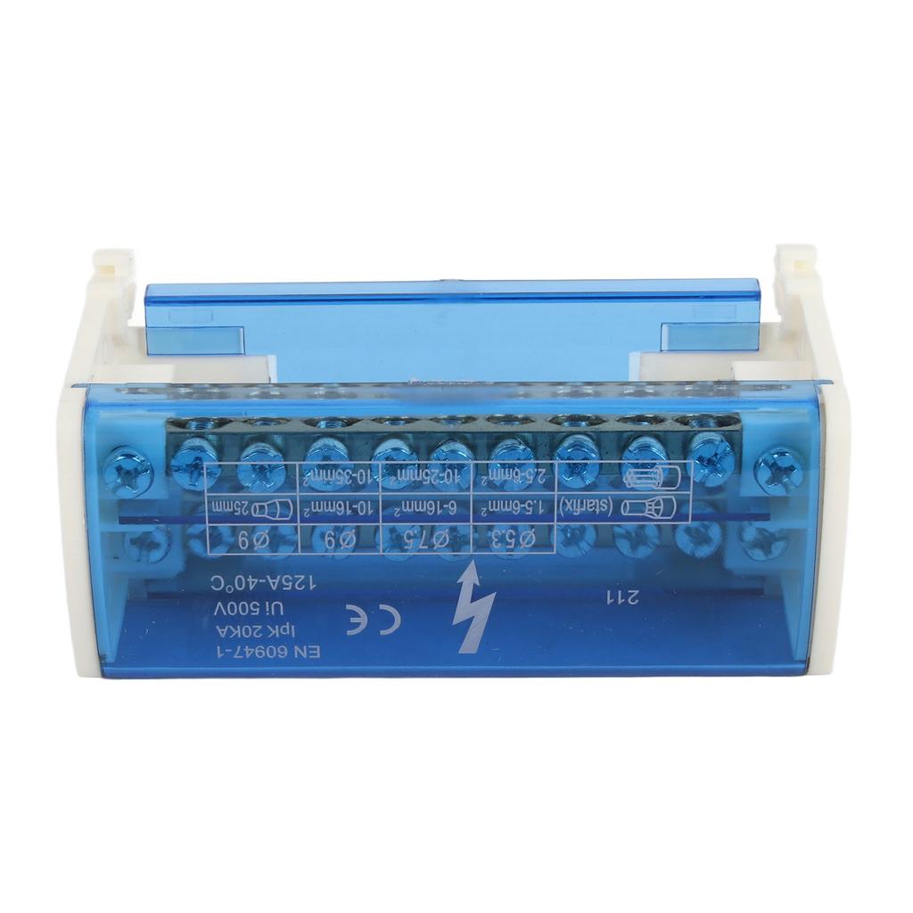 Zaciskowa Puszka Rozdzielcza 2-stopniowa Jednofazowa Szyna DIN z Przezroczystą Pyłoszczelną 211