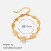 European and American fashion high-end sense multi-element inlaid pearl bracelet niche design butterfly love stainless steel jewelry