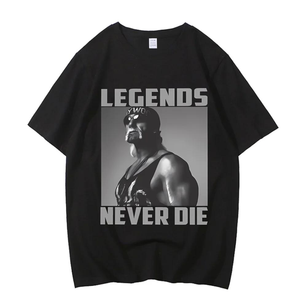 

Hulk Hogan RIP Remembering Wrestling Legend T Shirt for Unisex High Quality Cotton T-shirts Short Sleeve Clothing XXXL чорний