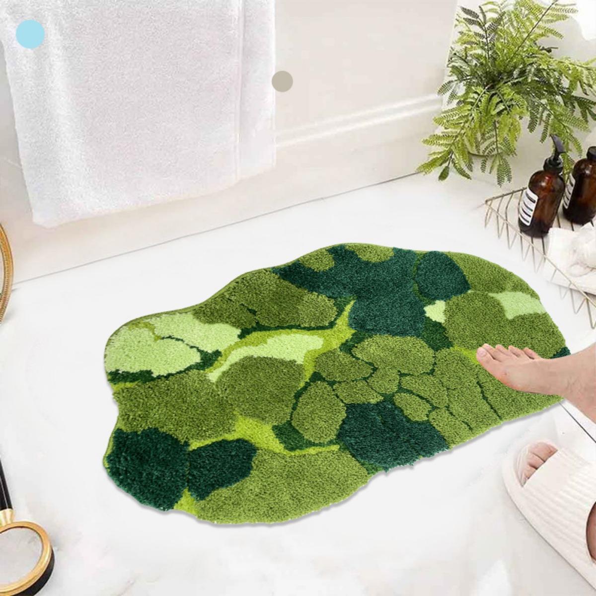 

Зеленый, Моховой ковер, Коврик для ванной, Впитывающий, Нескользящий коврик, Придверный коврик, Коврик для ног, Бытовой, Плюшевый коврик для пола 50*80CM зелёный
