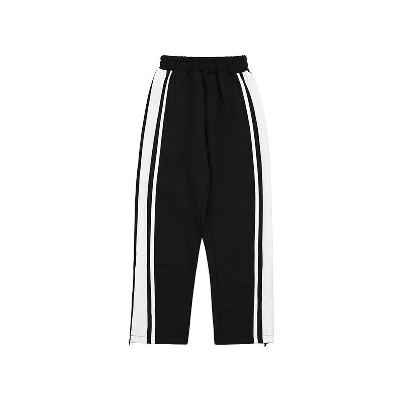 DK Kids' Retro Contrast Wide-Leg Pants – Autumn Casual Sportswear for Girls & Boys
