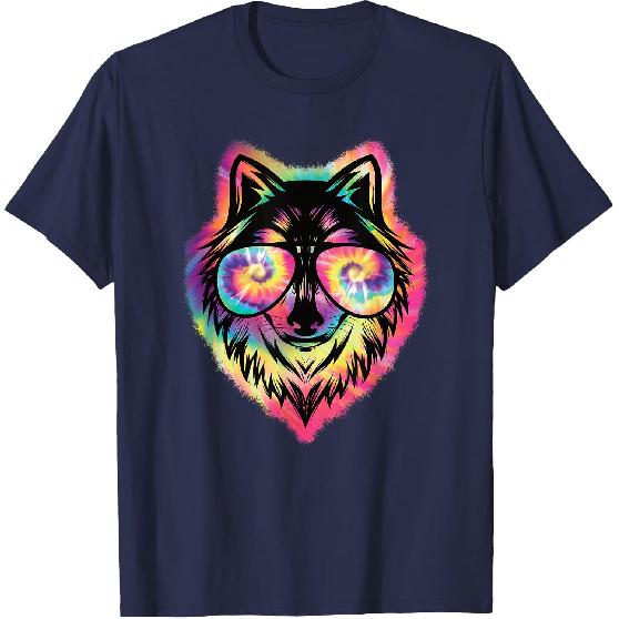 Cool Wolf Funny Wolf Lover Wildlife Men Boys Kids T-Shirt