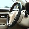 Coprivolante Universale in Pelle PU Cucito a Mano per Auto 37 - 38 CM 14.5";-15"; Trecce Taglia M Antiscivolo per Auto