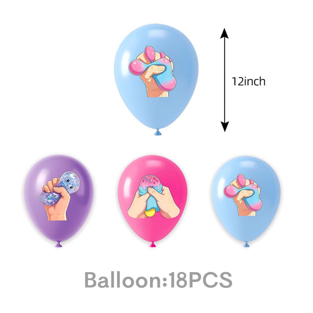 Squishy Party Supplies Kit With Cartoon Theme For Kids Birthday Celebration Decor
