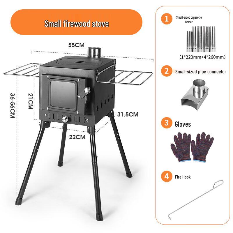 OEING Foldable Outdoor Camping Wood Stove 315x220x210mm