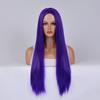 Long Straight Cosplay Wig with Middle Part Woman Anime Ombre Hallowmas Lolita Synthetic Wig Pink  Red Heat Resistant Hair