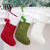 Holiday Stocking Decorations Christmas Stockings 17 Inch Large Knit Fireplace Hanging with Window Faux Fur White Cuff for Xmas Party Decoration
