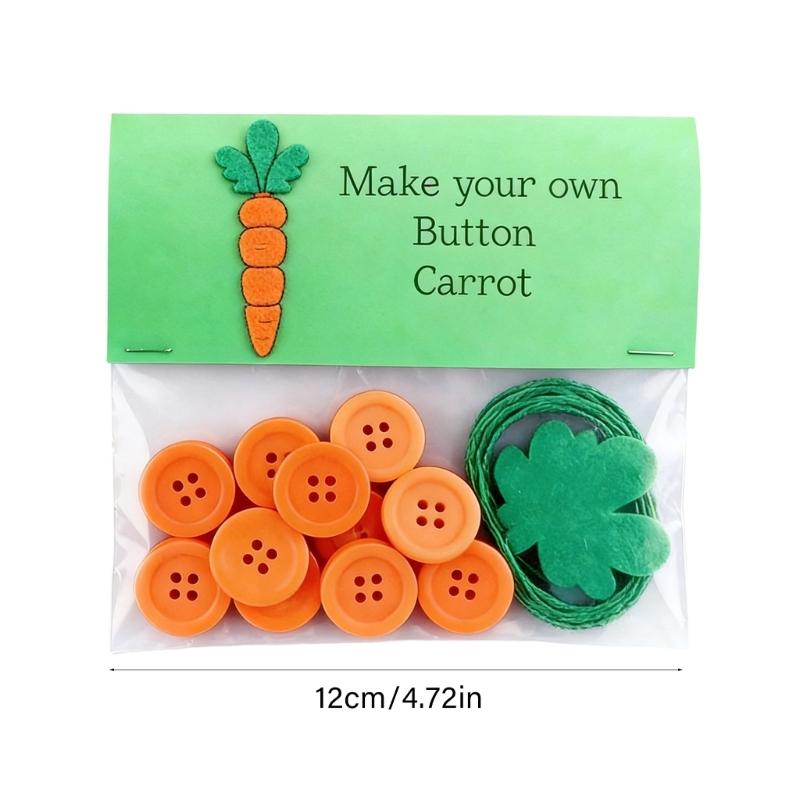 DIY Button Easter Hanging Decorations Set Easter Decors Craft Button Set Easter Ornament Making Set Gift Women Men