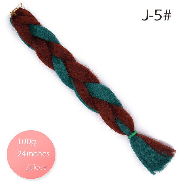 Synthetic Crochet Braids In Jumbo Braiding Hair 24 Inch 100g/pcs Pure Color In Hair Extensions