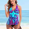 Womens With Strap Shoulder Swimsuit Small Daisy Print Bikini Short Tank Top Swimsuit