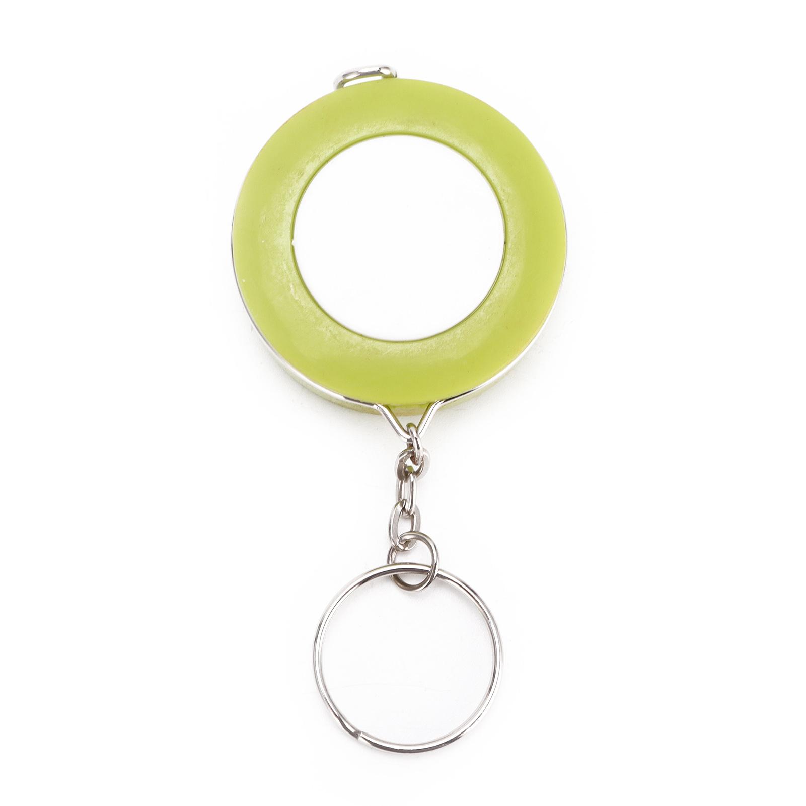 

Soft Tape Measure Mini Colored Keychain Shape Retractable Ruler for Fabric Sewing Tailor Cloth KnittingGreen зелёный