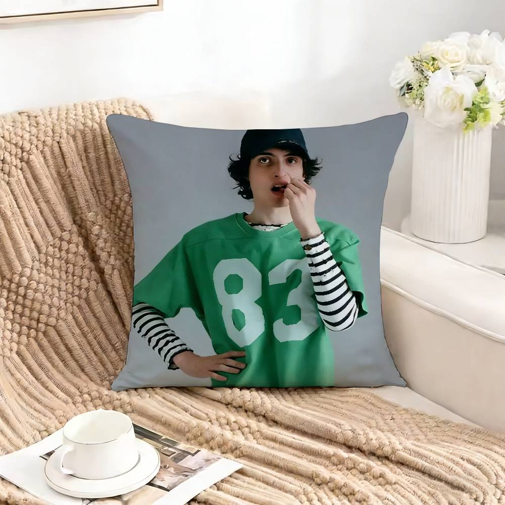 Cool FFinn WWolfhardFW Square DoubleSided printed Pillow Case Bedroom Bedside Pillow Sofa Cushion Cover