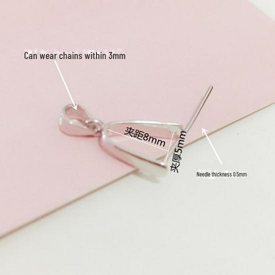 Adjustable S925 Silver-Plated Pendant Buckle with 18K Gold Jade Clip