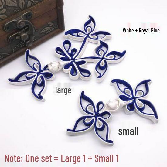 Ręcznie robione guziki Żabki 3D: Retro Kwiatowy Cheongsam Garnitur Tang Dekoracja