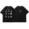 Travel Outdoor EleUnisexts Front Back Print Unisex T Shirt 2026 Summer Casual Oversized Cotton Streetwear Tops Graphic T Shirts