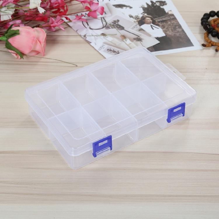Transparent Box Screw Compartment Box 8 Grids Organizer Tool Storage Boxes