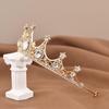Elegant Crystal Alloy Princess Crown Wedding & Birthday Hair Accessory