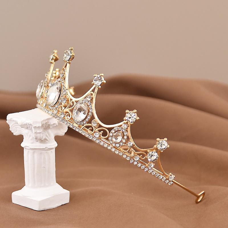 Elegant Crystal Alloy Princess Crown Wedding & Birthday Hair Accessory