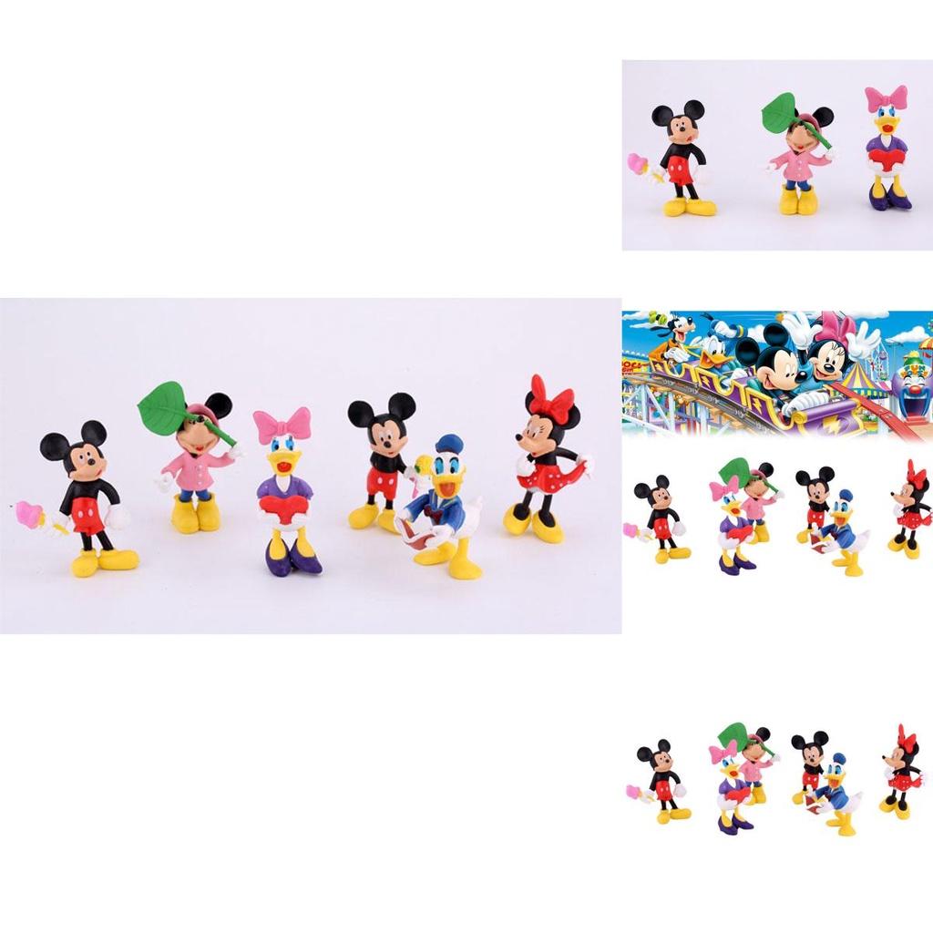 6pcs/set Disney Minnie Mouse Pvc Figurines For Cake Decoration And Children Gift