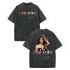 Magliette Grafiche Vintage Lavate Shakira Uomo Donna Abbigliamento Moda Estetica T-shirt Cotone Alta Qualità Manica Corta