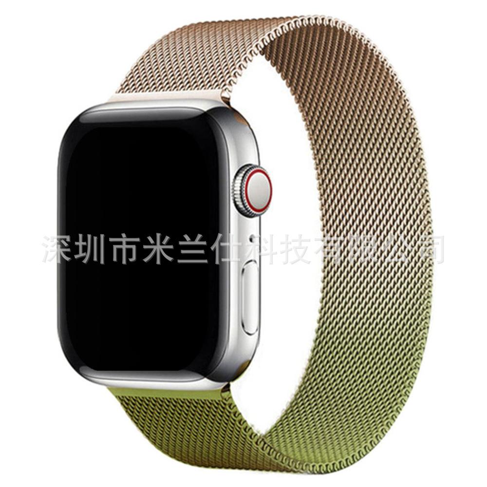 Milanese Loop Band for Apple Watch S11 Ultra2 SE 10 9 8 7 6 5, Metal Magnetic Clasp Replacement Strap, Silver 42/44/45/46/49mm