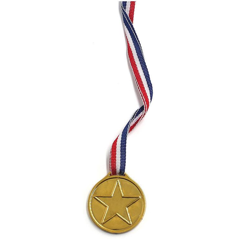 20pcs Plastic Gold Winner Award Golden Medals Kids Birthday Party Favors Sports Game Prize Toys Soccer Football Pinata Filler
