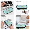 Pencil Case Zipper Closure High Capacity Durable 300D Polyester with Mesh Pocket Removable Divider and Pen Slots for Students