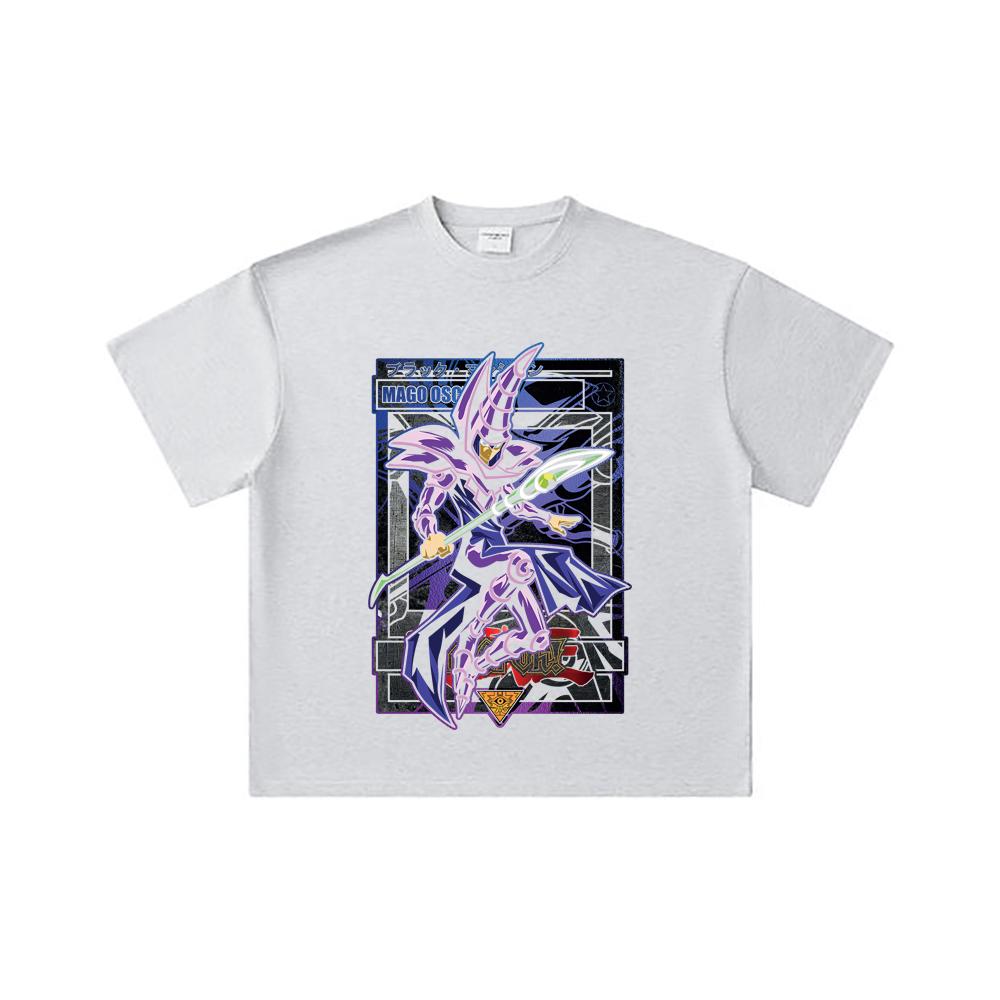 260 GSM Double Yarn 32 Count 100% Cotton Yu-Gi-Oh V5 Mago Oscuro Print Unisex Heavy Cotton T Shirt