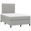 VidaXL Lit à sommier tapissier avec matelas Gris clair 120x200cm Tissu - Modèle 3141841