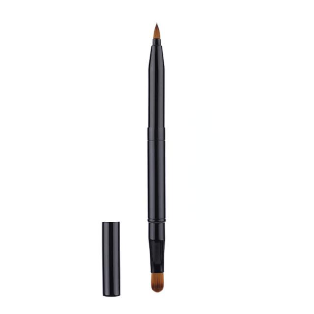 Retractable Lip Makeup Brush Lipstick Lip Gloss Brush Telescopic Dual Use Lip Eyeshadow Brush Beauty Tool With Protect Cap