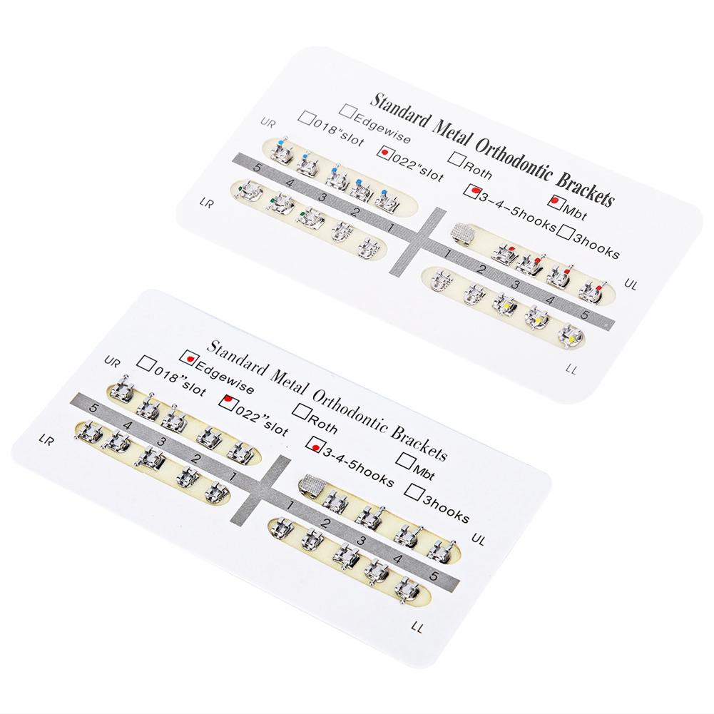 10 Packs Metal Dental Teeth Orthodontics Brackets Braces 022slot 345hooks