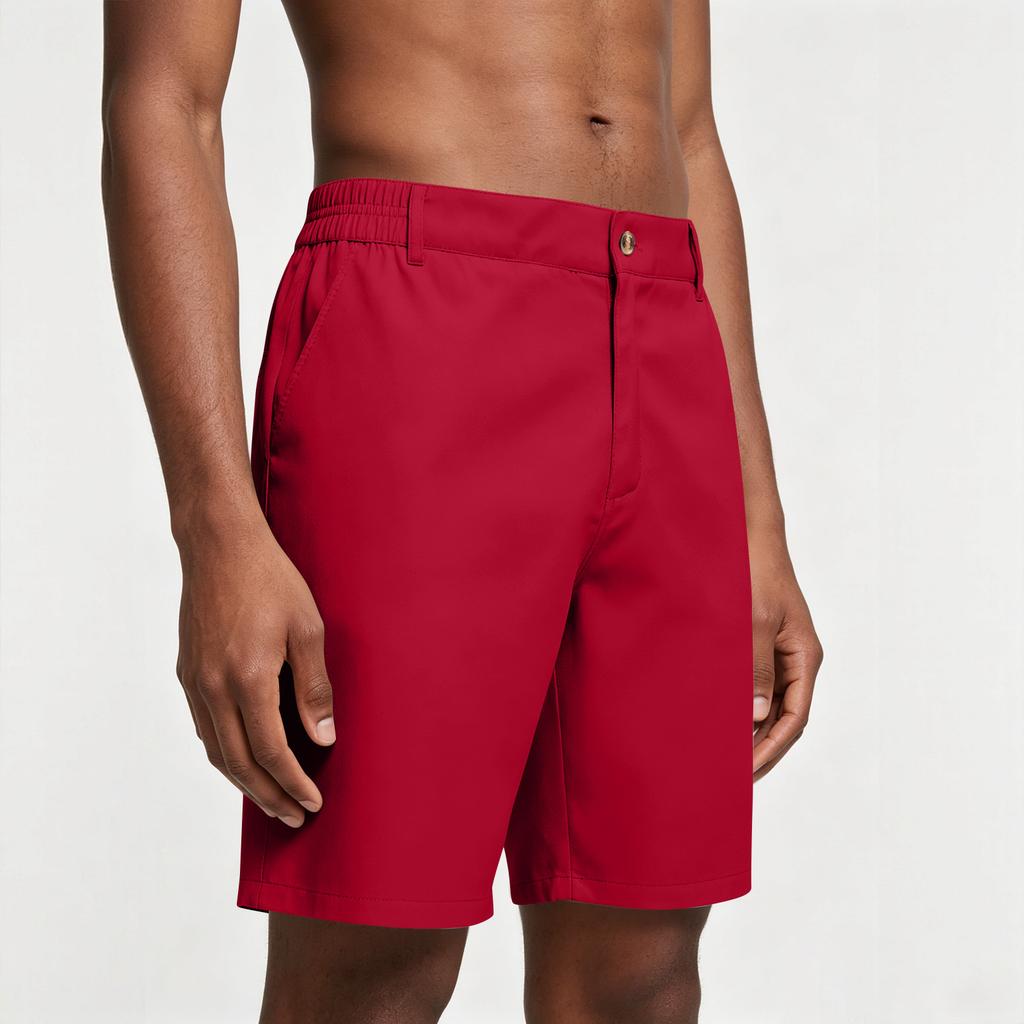 Shorts de Golf d'Été pour Homme à Taille Élastique Casual Sport Entrejambe de Cinq Pouces Tissu Léger Respirant à Séchage Rapide