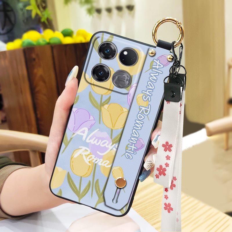 Back Cover Oil Painting Phone Case For OnePlus/1+Ace 5G Racing Edition Lanyard Waterproof Wristband Dirt-resistant Ring