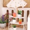 Iron Miniature Plant Holder For 1/12 Scale Doll House Scene Setting Display with Potted Flower for Living Room Decors