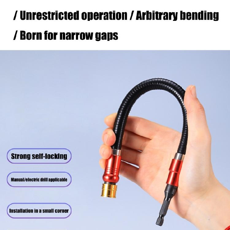 180 Degree Angled Drill Bit Extension Double Direction Hex Shanks Bit Holders Featuring Reinforced Locking Collar Design