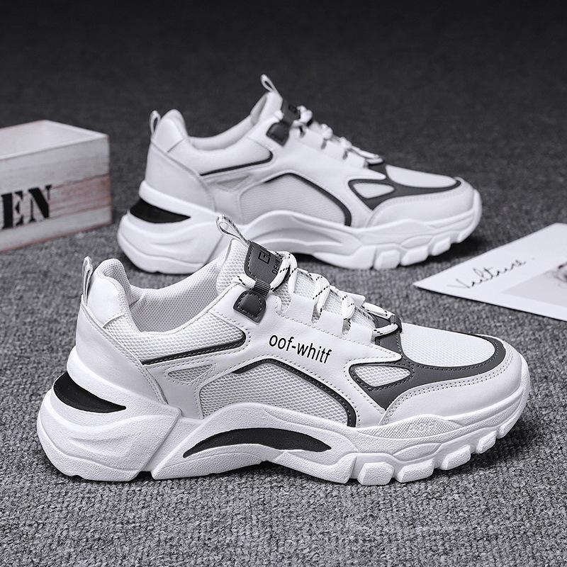 

New breathable spring and summer mesh youth Putian sports shoes versatile platform casual dad shoes trendy shoes 39 белый