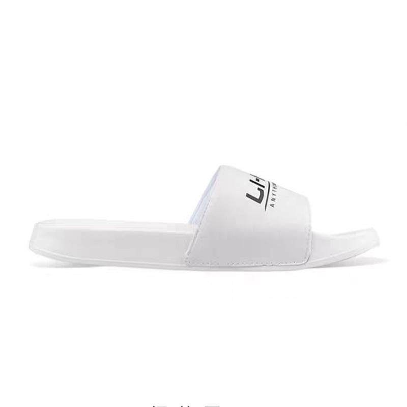 Li Ning Football Series Comfortable Fashion Shock Absorbing Non-Slip Wear-Resistant Slide Sandals Women Footwear White Black ASDR010-1