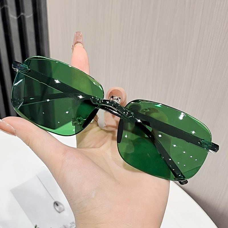 2 Pack Sunglasses for Men Trendy Frameless Cutting Edge Fashion Sunshade Sunglasses