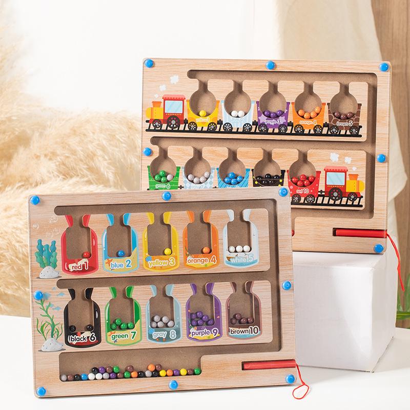 

Magnetic Maze Bead Puzzle for Ages 2-6: Early Education & Number Focus Toy