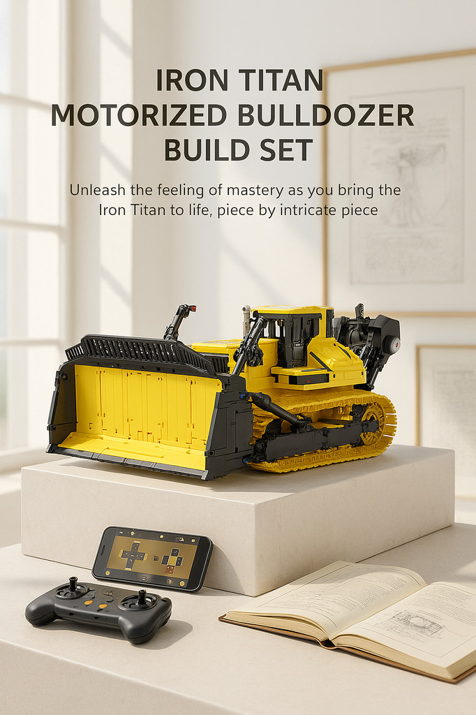 MOULD KING 17049 Technical Car Toys The APP Motorized PR766 Bulldozer Building Block Assembly Truck Model Kids Christmas Gift
