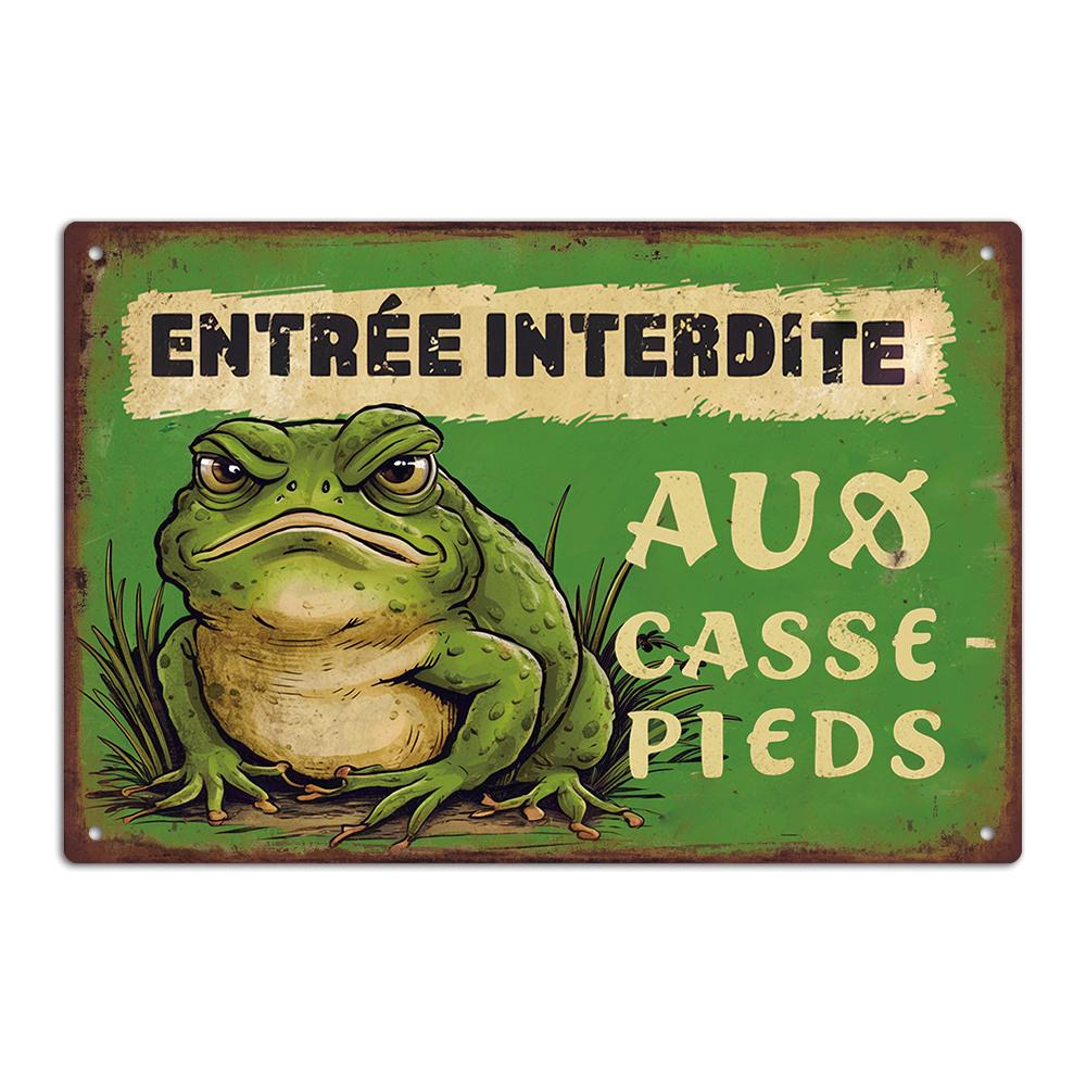 Putuo Decor 1pc French Vintage Metal Sign, Wall Art Decor for Home Farmhouse Living Room Shop Club, Fun Gifts, 7.9x11.8Inches