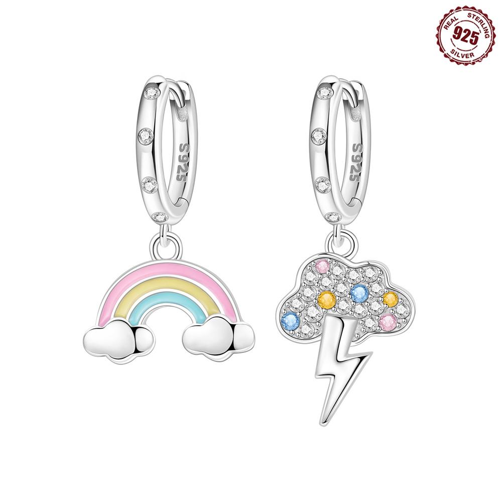 925 Sterling Kupfer kreative rosa Kronen Ohrringe, elegante und schlichte Ohrringe, Zirkon gefertigt für den täglichen Gebrauch und zur Präsentation