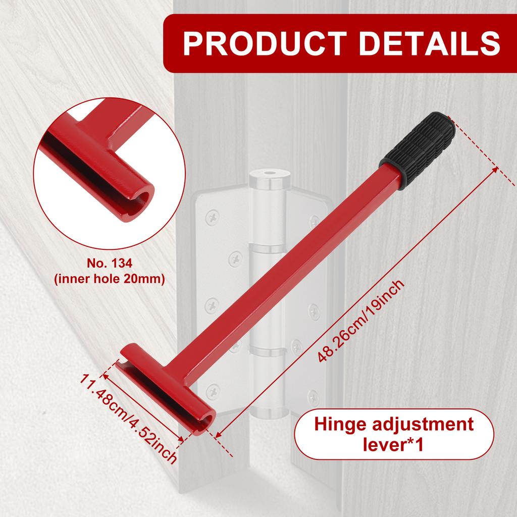 4 In 1 Hinge Gap Adjusting Tool Kit with Rubber Grip and Work Gloves Heavy Duty Hinge Gap Adjusting Hinge Wrench Heads Tools