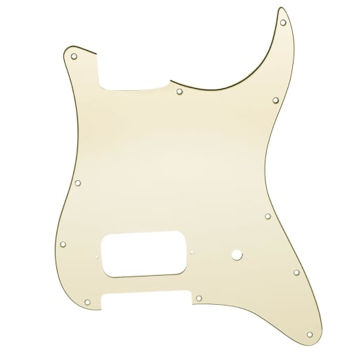 Musiclily Pro 11-Hole Strat Pickguard with 1 Humbucker Pot Slot for Fender American/Mexican Tom Delonge Strat Electric Guitars, Brown Tortoiseshell, 4