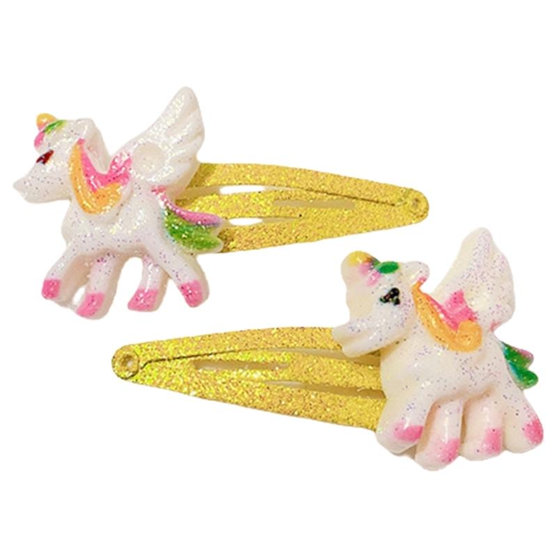 

1 Pair Multicoloured Hair Clip For Children Cute Glitter Hair Accessories Stylish Hairpin Hair Decors For Girls