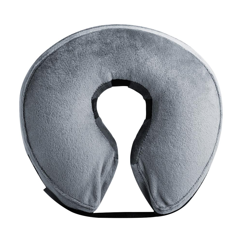 

Надувний комір-конус для кота, регульований шийний конус для собаки, для відновлення, загоєння, захисний, проти укусів, проти вилизування, післяопераційної рани S сірий