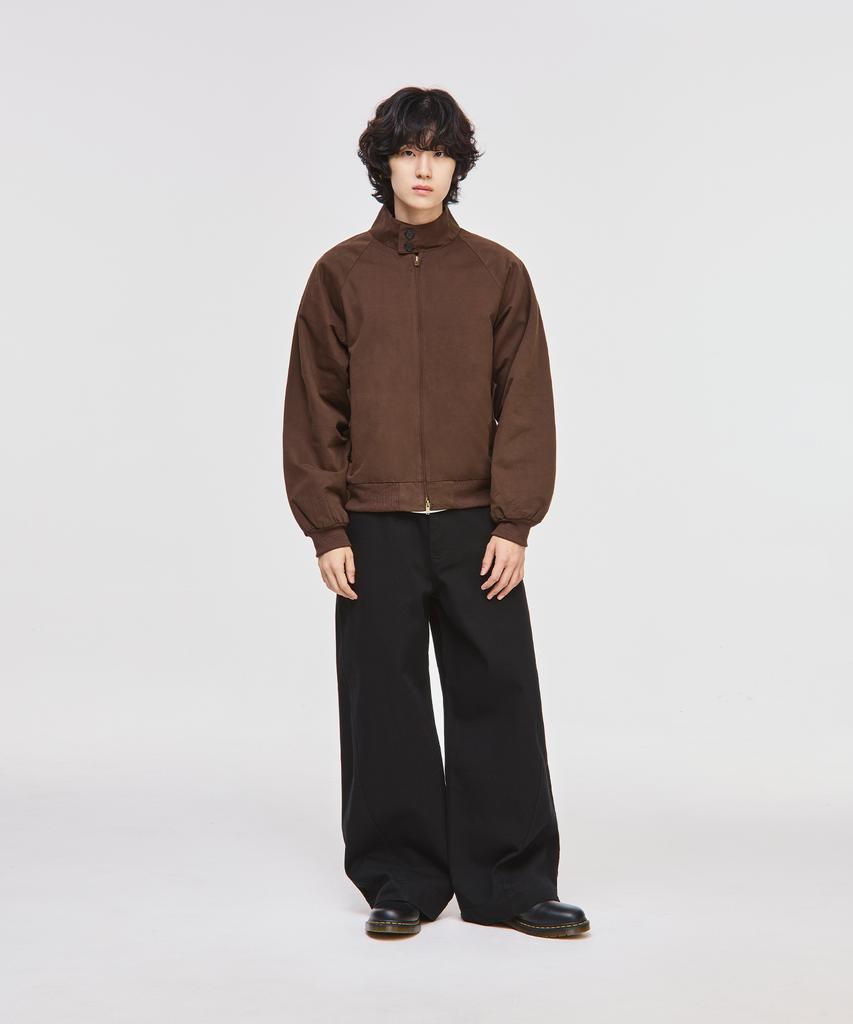 Signature Cotton Crop Harrington Jacket [Brown]