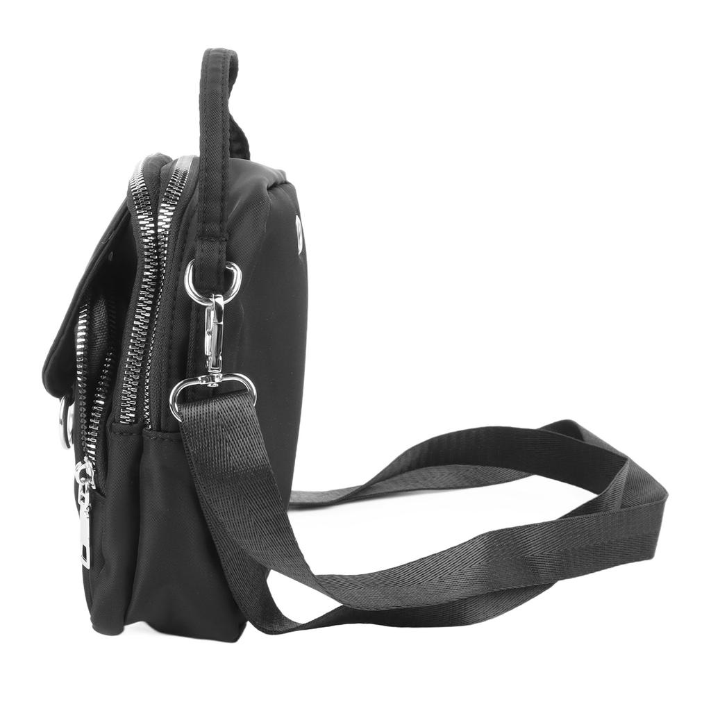 Adjustable Casual Shoulder Bag Large Capacity Fashionable Shoulder Storage Casual Bag Black S