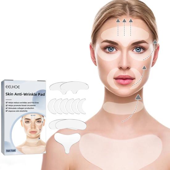 

1 комплект, наклейки против морщин, хороший эффект, не вызывает аллергии, многоцелевой многоразовый мягкий косметический инструмент, легкая подушечка для кожи против морщин для женщин